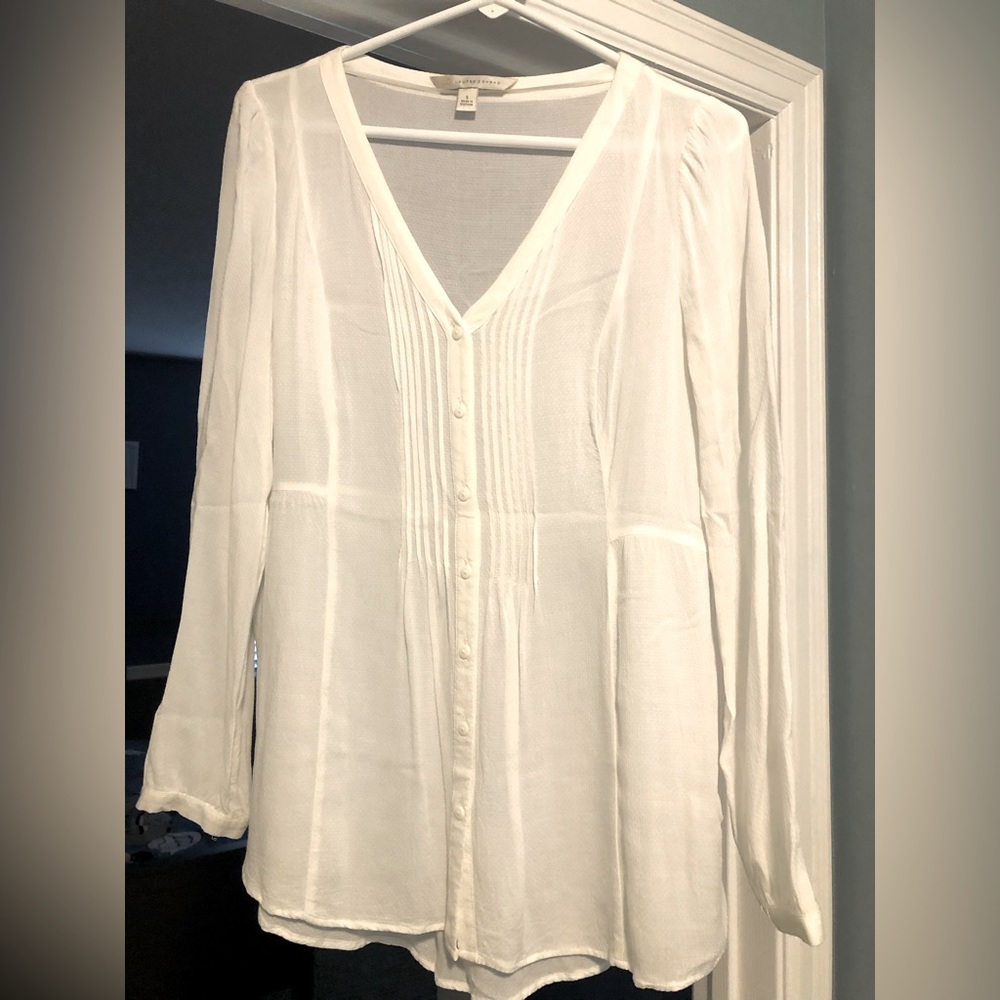 Lauren Conrad white tunic blouse